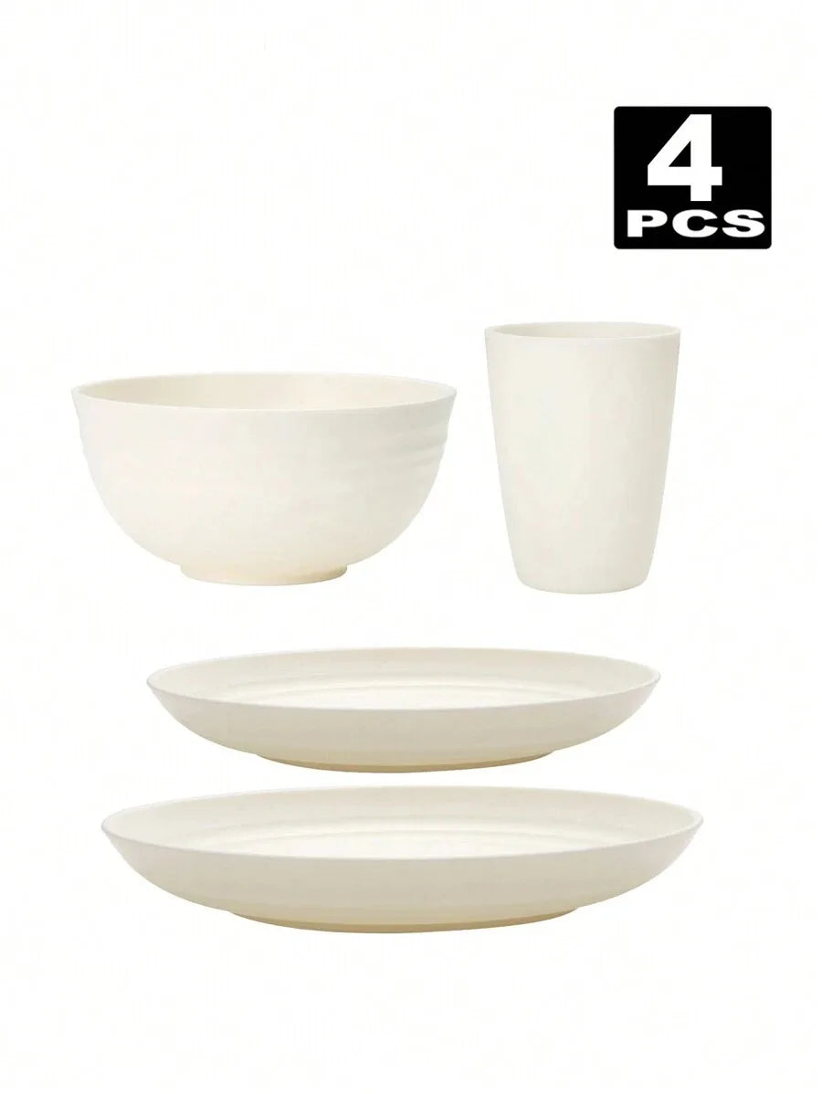 Choice Reusable Plastic Dinnerware Set Plates Bowls Cups