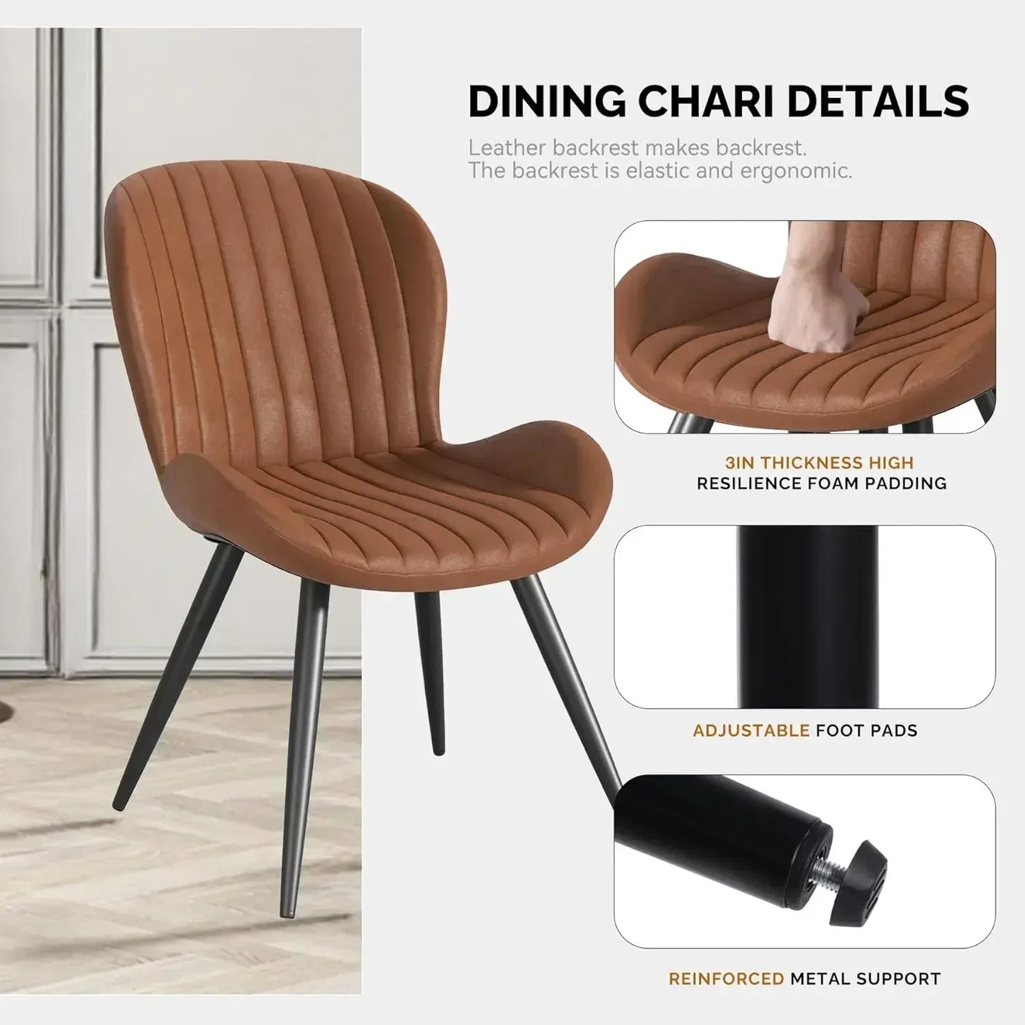 XMSJ Modern Upholstered Dining Chairs For Kitchen Sets