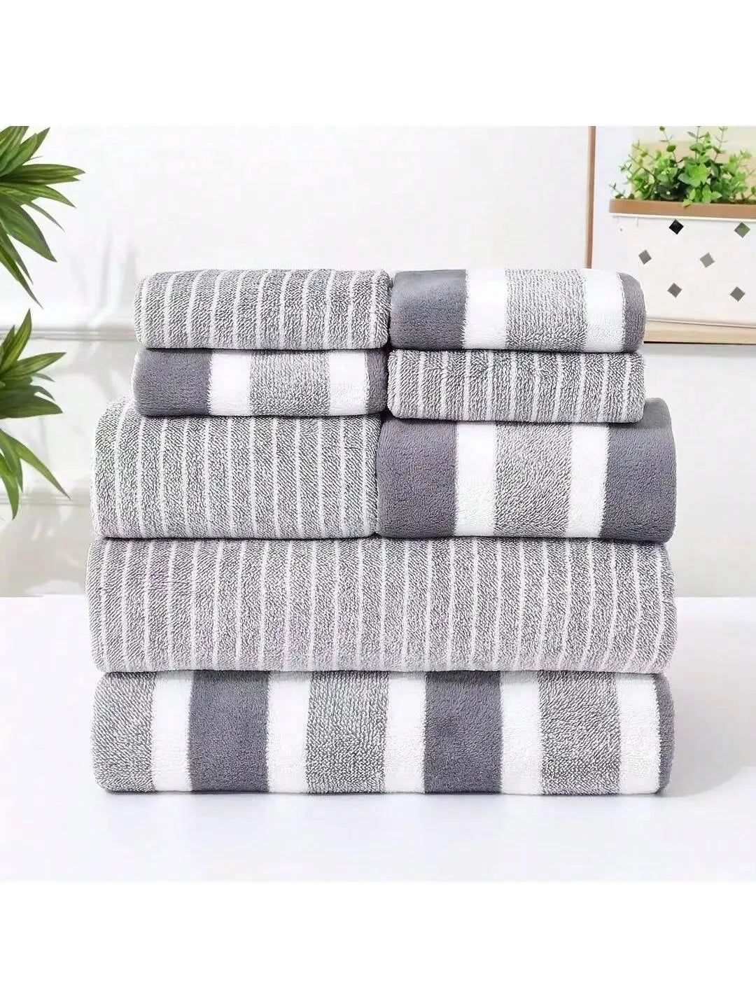 ZhejiangChoice Microfiber Towel Set Absorbent Quick Dry Bath Towels Spa Worthy Softness Chemical Free Skin Friendly