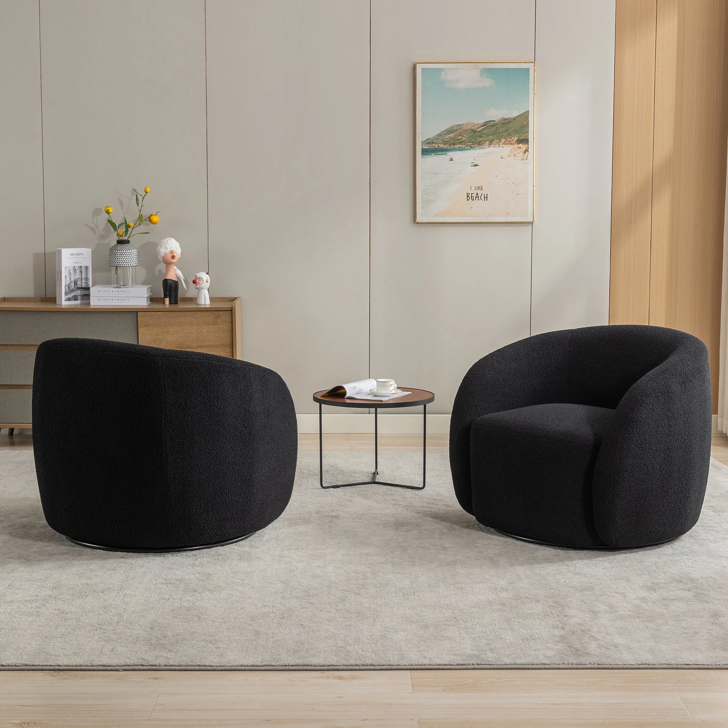 Seynar Velvet 360 Degree Swivel Accent Armchairs Set of Two for Living Room Modern Luxury and Comfort
