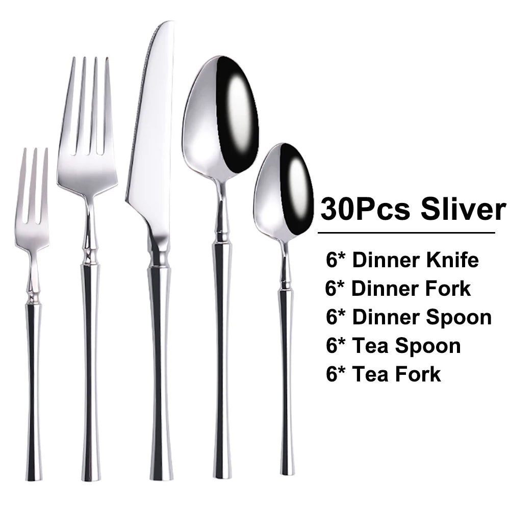 TD Home Stainless Steel 304 Western Flatware Set Mirror