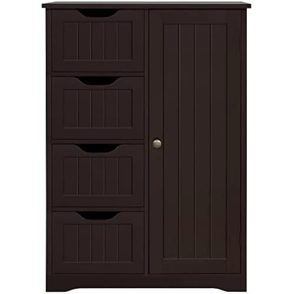 Hign-Concerned Floor Cabinet With Four Drawers And Cupboard