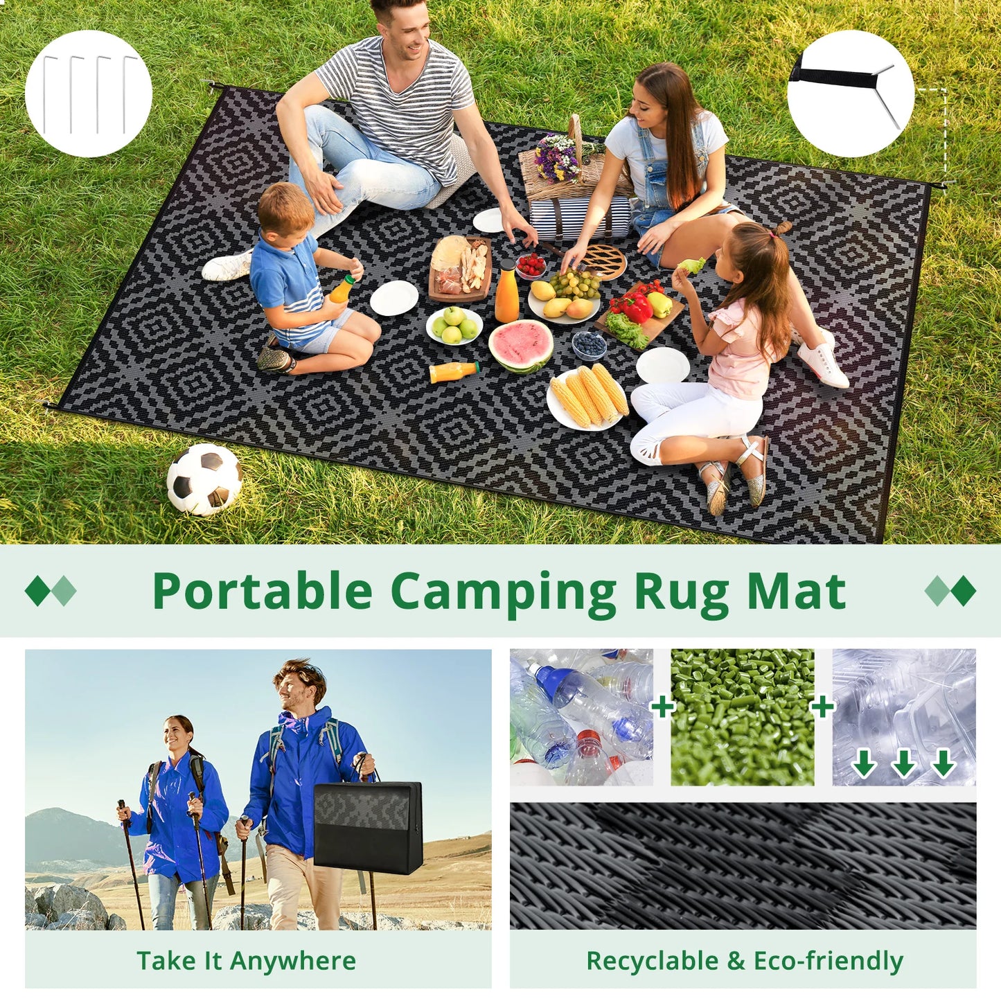 Hign Concerned Outdoor Camping Rug Waterproof Durable Mat