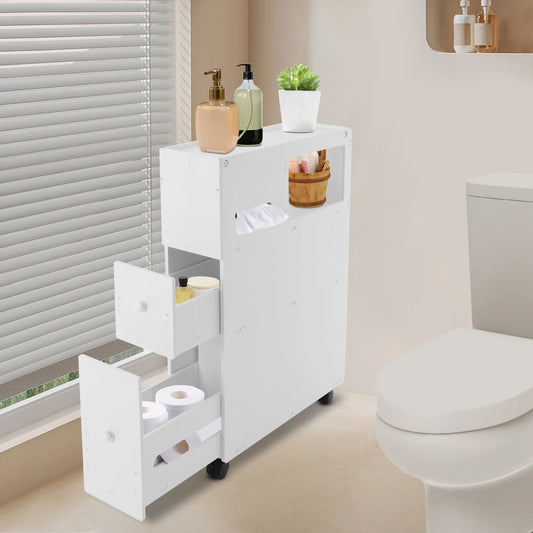 Hign Concerned Bathroom Storage Cabinet With Dual Drawers
