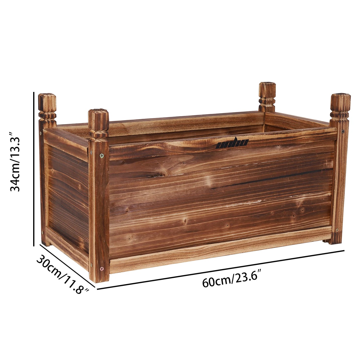 Hign Concerned Wooden Raised Flower Bed Planter For Garden