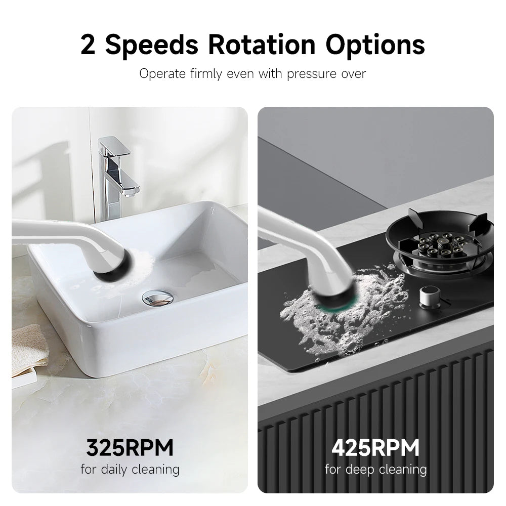 ZOCIH Electric Spin Scrubber With 8 Brush Heads Detachable