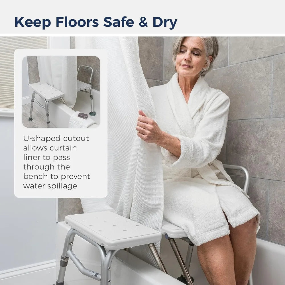 Hign Concerned Tub Transfer Bench With Curtain Guard