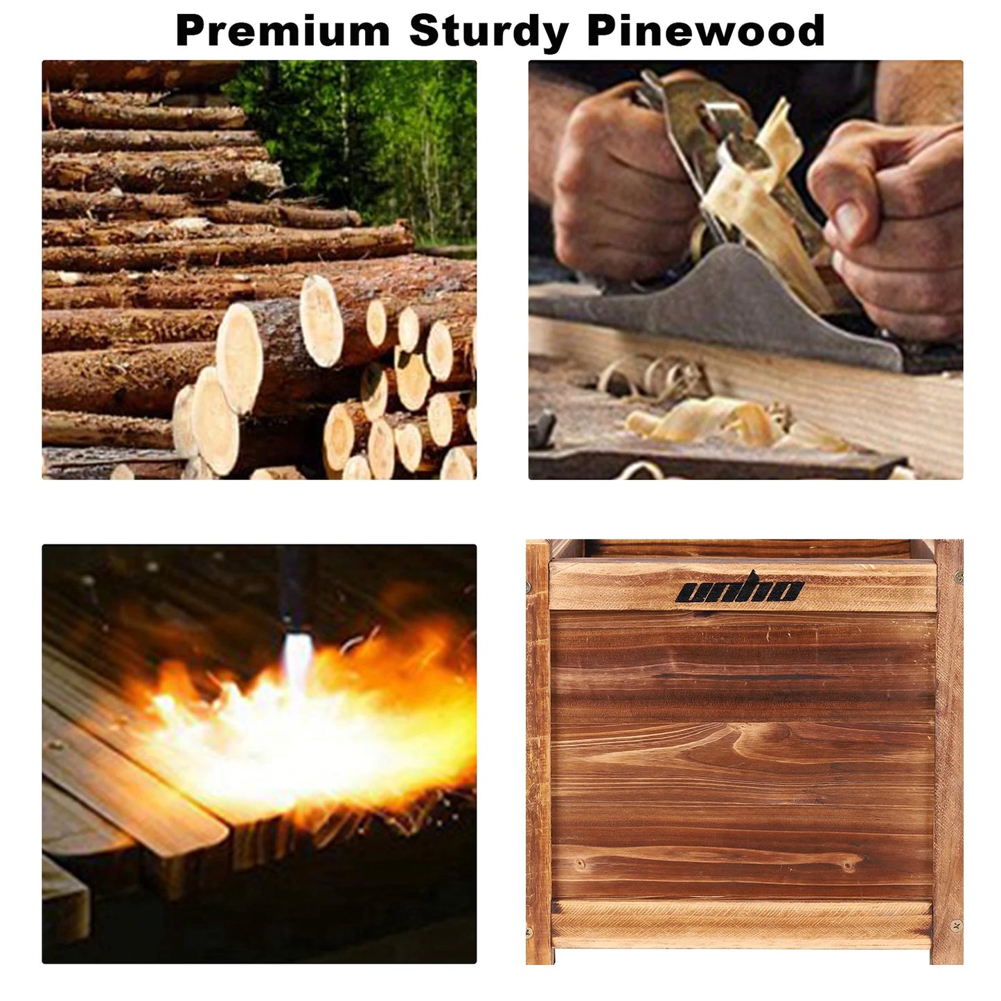 Hign Concerned Wooden Raised Flower Bed Planter For Garden