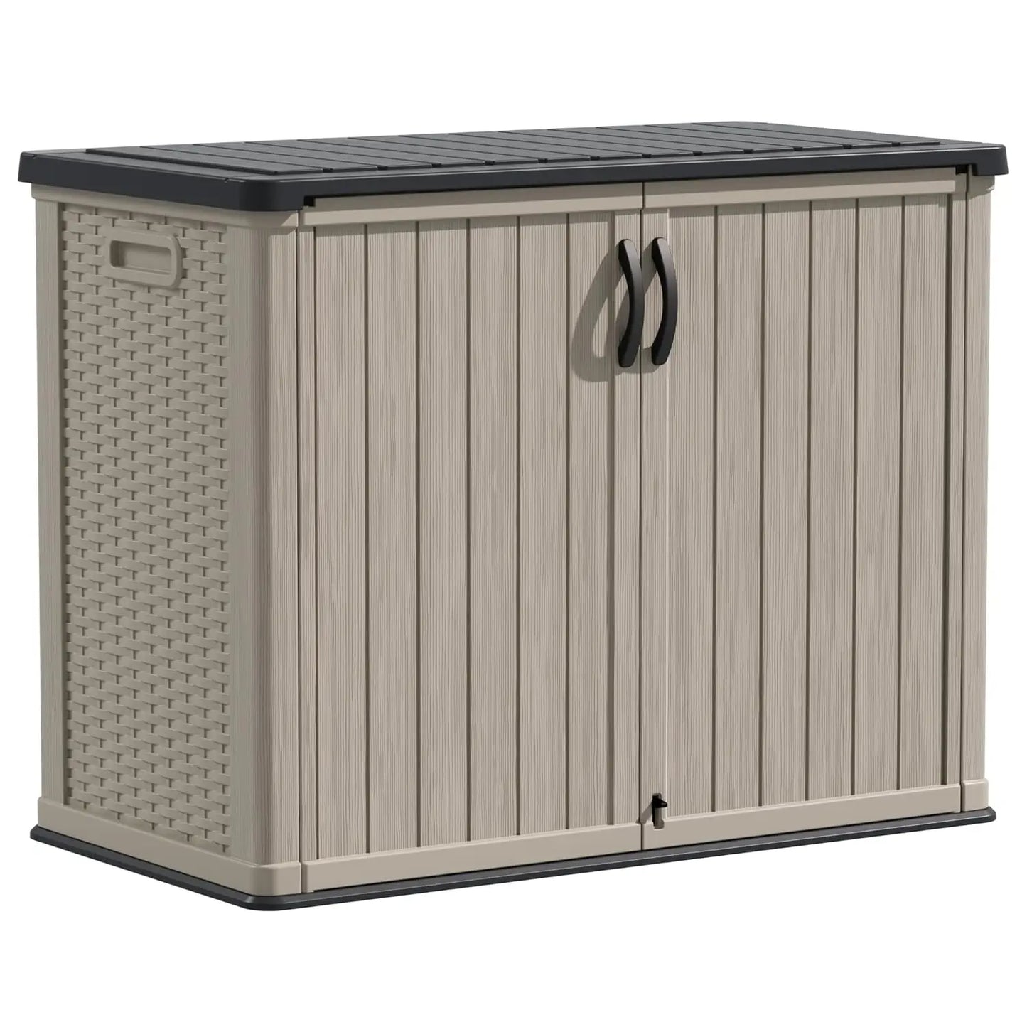 Outdoor Storage Cabinet With Lockable Doors Waterproof Weatherproof Shed For Tools