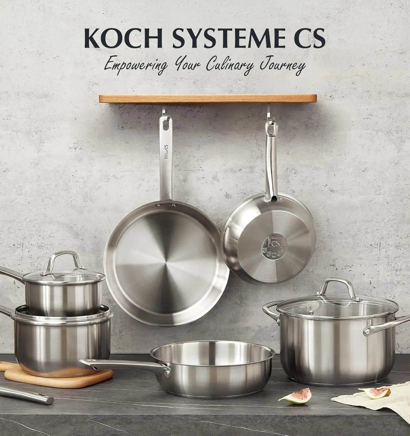 Koch Systeme CS Stainless Steel Cookware Set Induction Ready Non Toxic 18 10 Aluminum Core