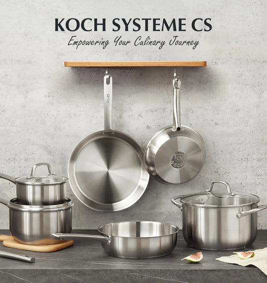 Koch Systeme CS Stainless Steel Cookware Set Induction Ready Non Toxic 18 10 Aluminum Core