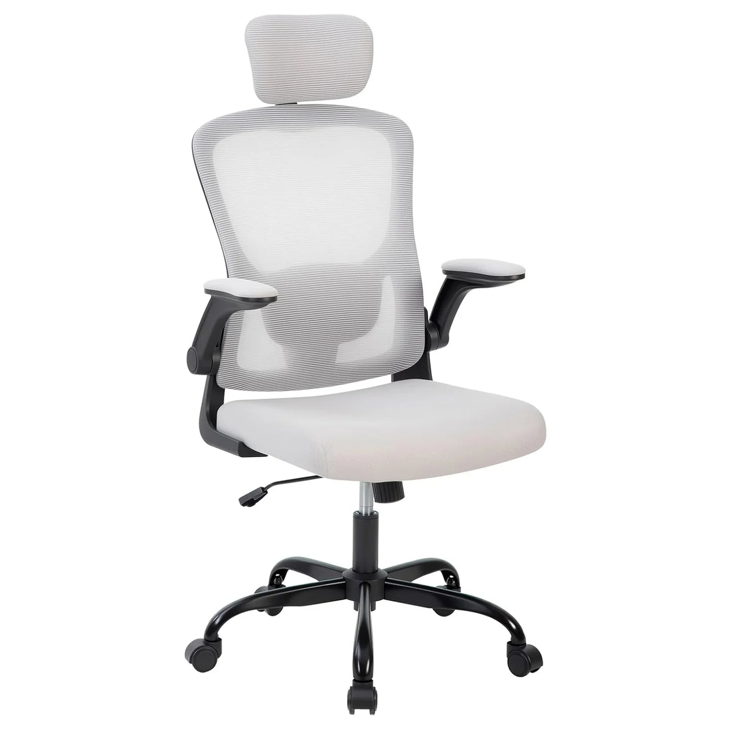 HobbyLane Ergonomic Office Chair With High Back Mesh And Adjustable Headrest For All Day Comfort And Lumbar Support