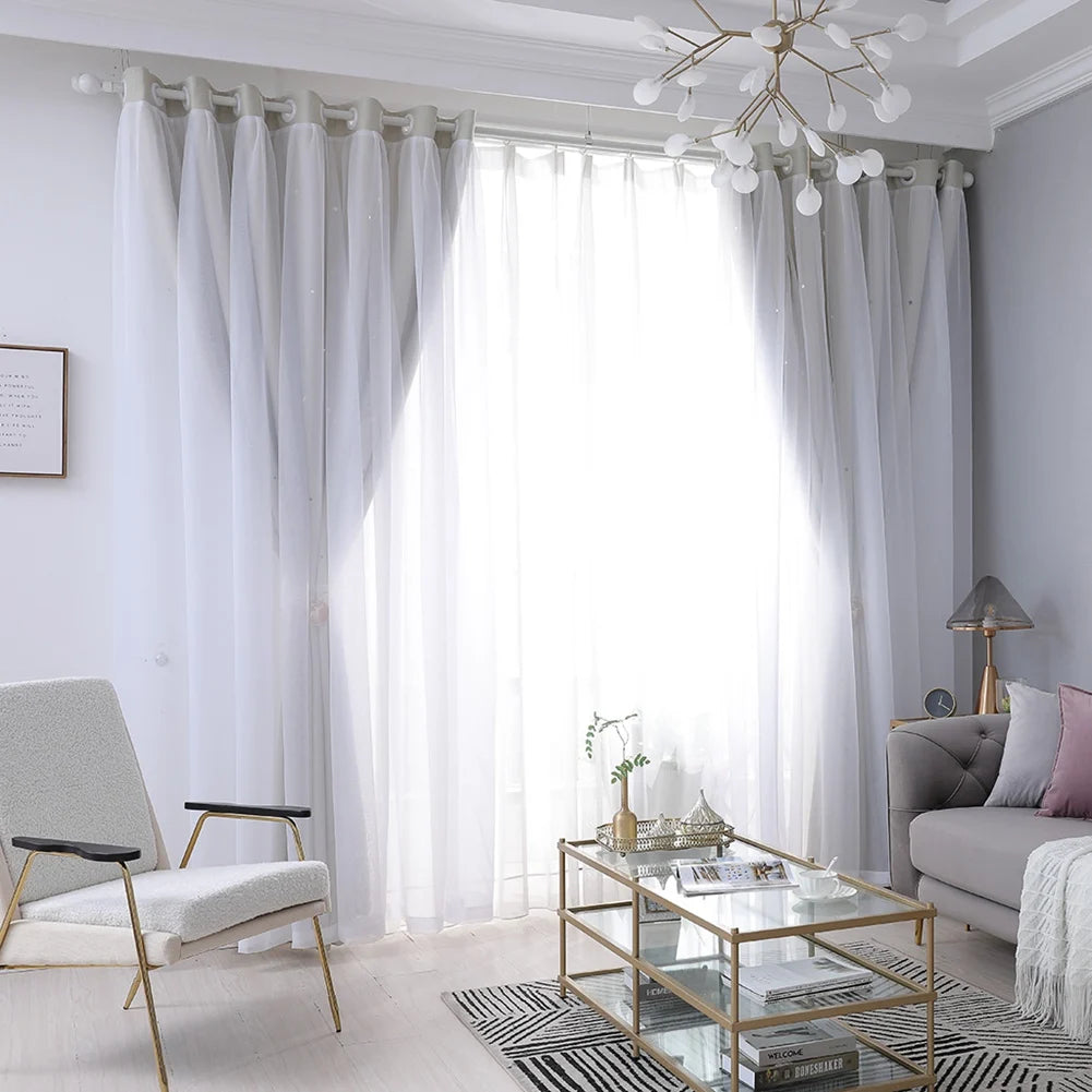 Guangdong Star Curtain Hollow Out Room Darkening Drape