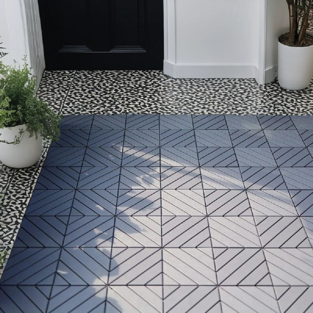 Hign Concerned Wood Grain Interlocking Patio Deck Tiles