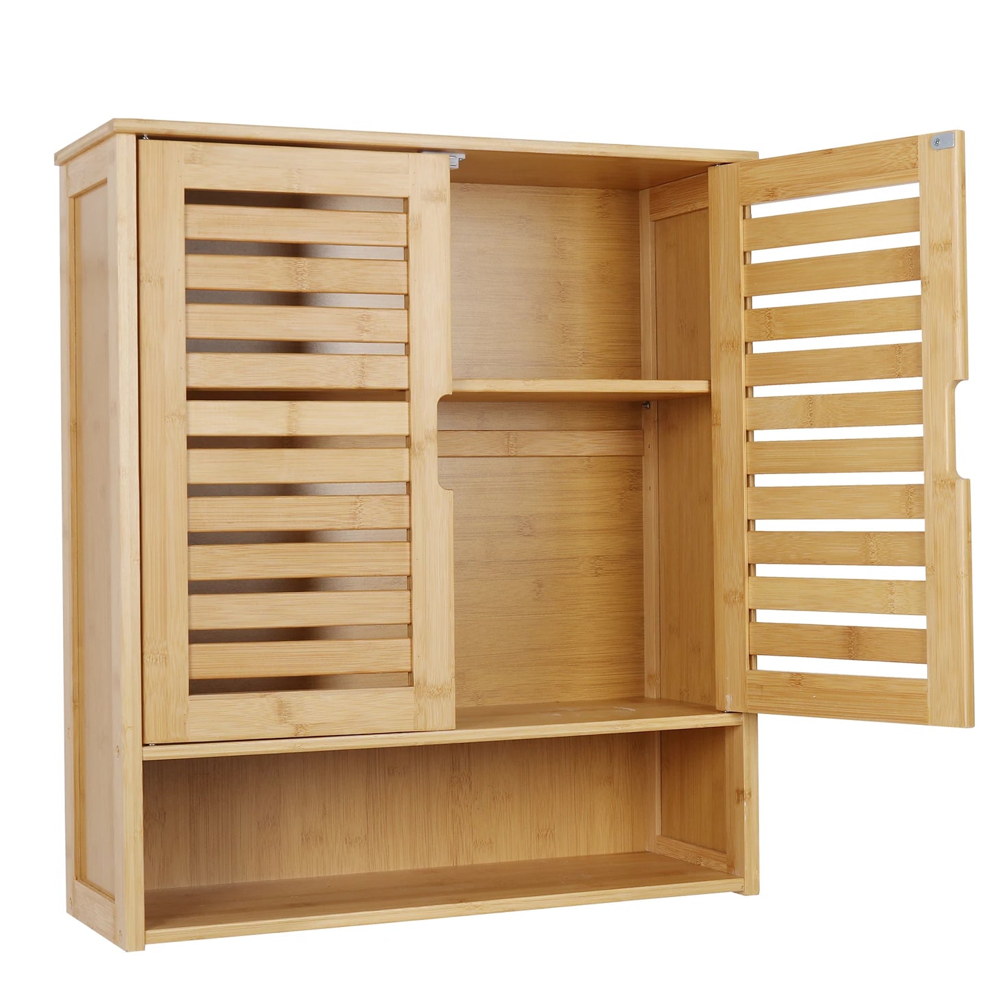 Wisfor Bamboo Wall Cabinet With Adjustable Shelf Modern