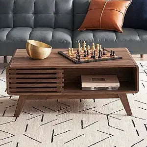 YANYING Ensley Coffee Table With Storage Modern Farmhouse