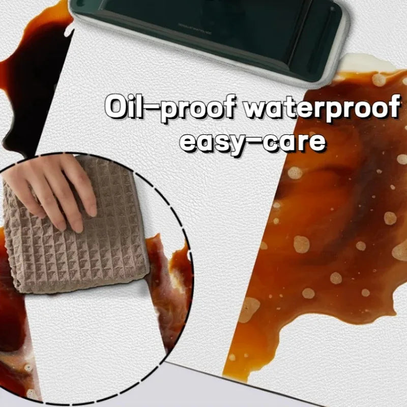 Craft PVC Leather Kitchen Mats Modernist Minimalist Design Waterproof Oilproof Rug for Kitchen