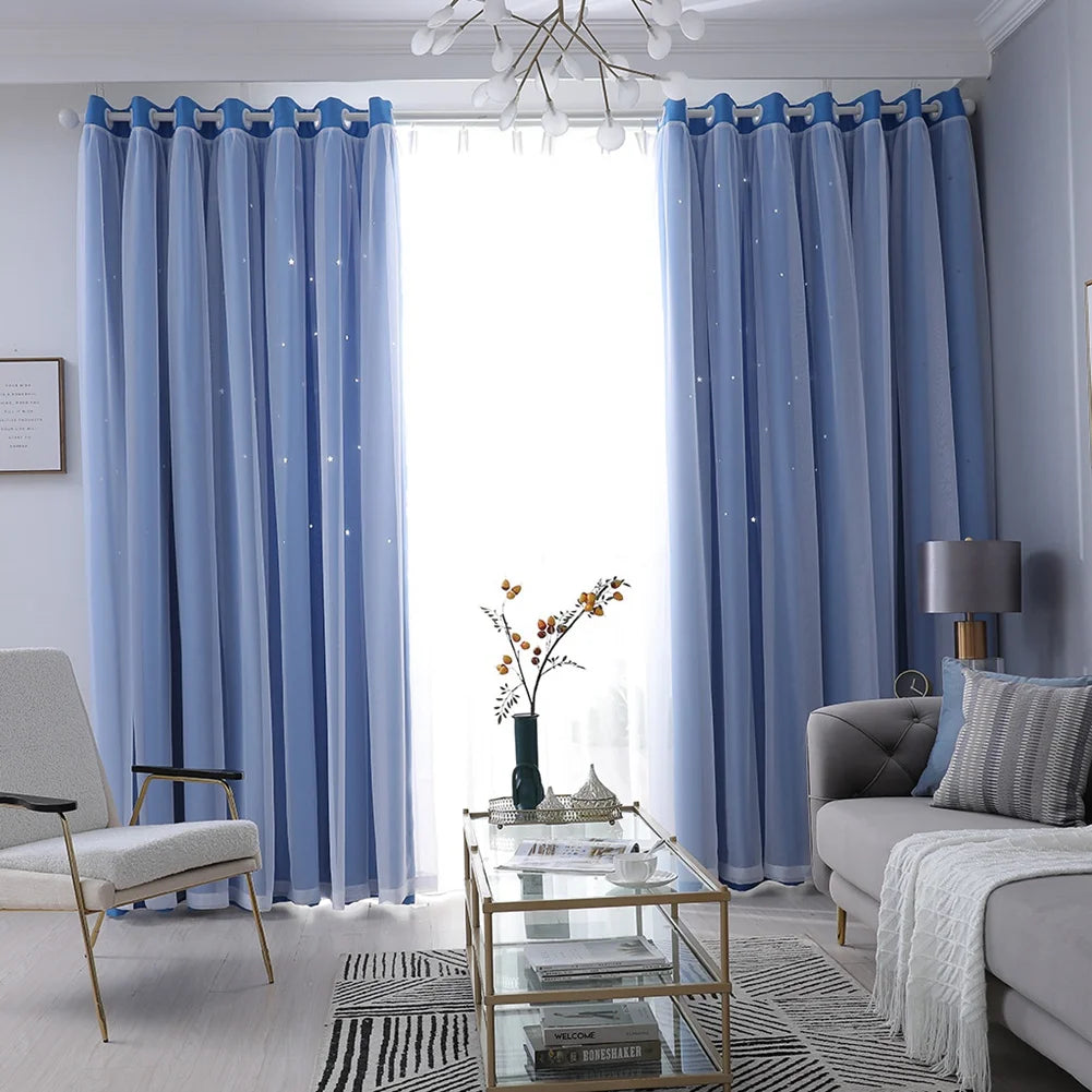 Guangdong Star Curtain Hollow Out Room Darkening Drape