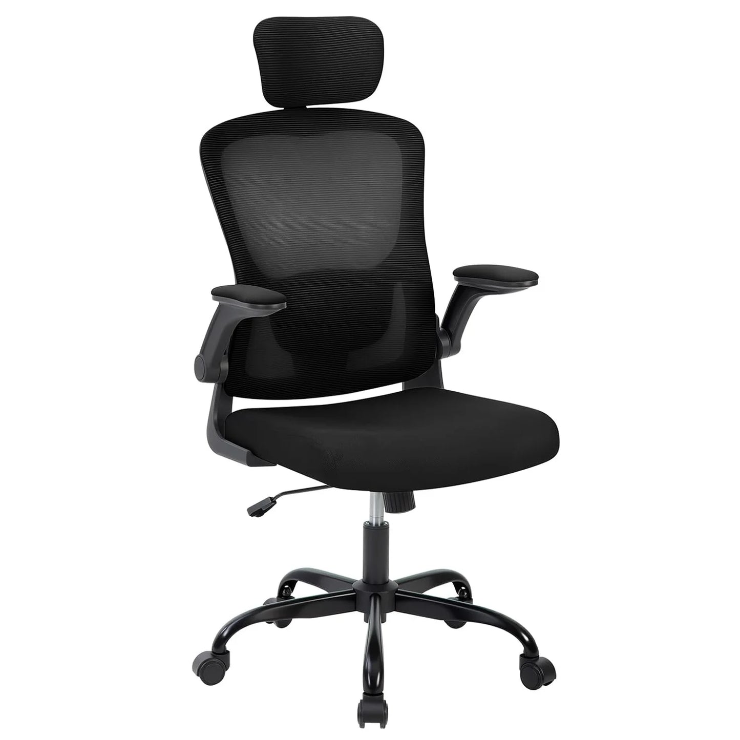 HobbyLane Ergonomic Office Chair With High Back Mesh And Adjustable Headrest For All Day Comfort And Lumbar Support