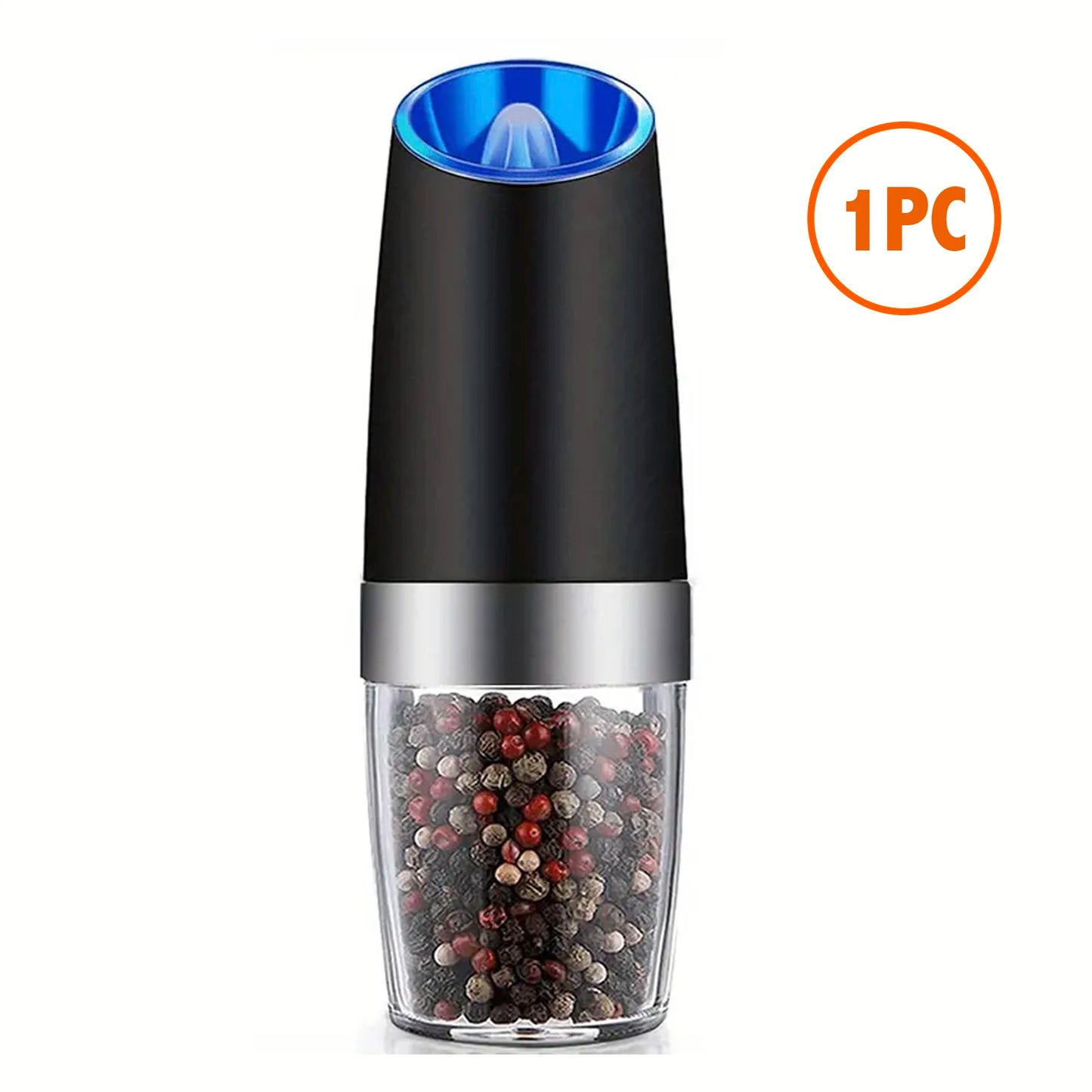 Electric Salt And Pepper Mill Tilt To Grind Battery Powered With Adjustable Coarseness And Quiet Motor