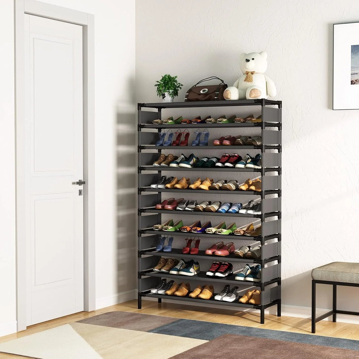 Little Tree Large Capacity Shoe Rack Organizer Bedroom
