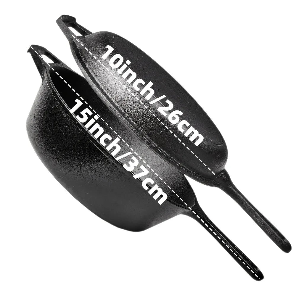 AEDG Three Piece Cast Iron Skillet Set Preseasoned Nonstick 6 Inch 8 Inch 10 Inch Pans
