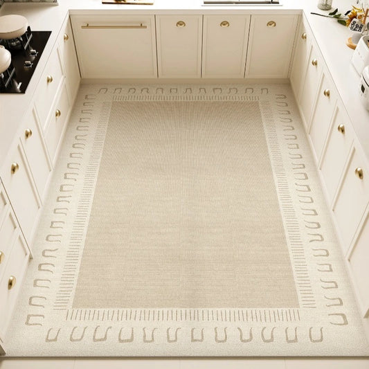 Craft PVC Leather Kitchen Mats Modernist Minimalist Design Waterproof Oilproof Rug for Kitchen