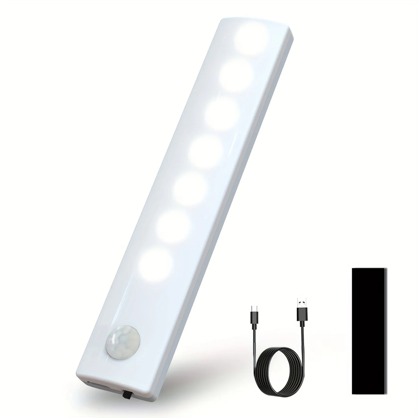 Six Pack Ultra Thin Motion Sensor Lights USB C Rechargeable LED Closet Hallway Night Lights