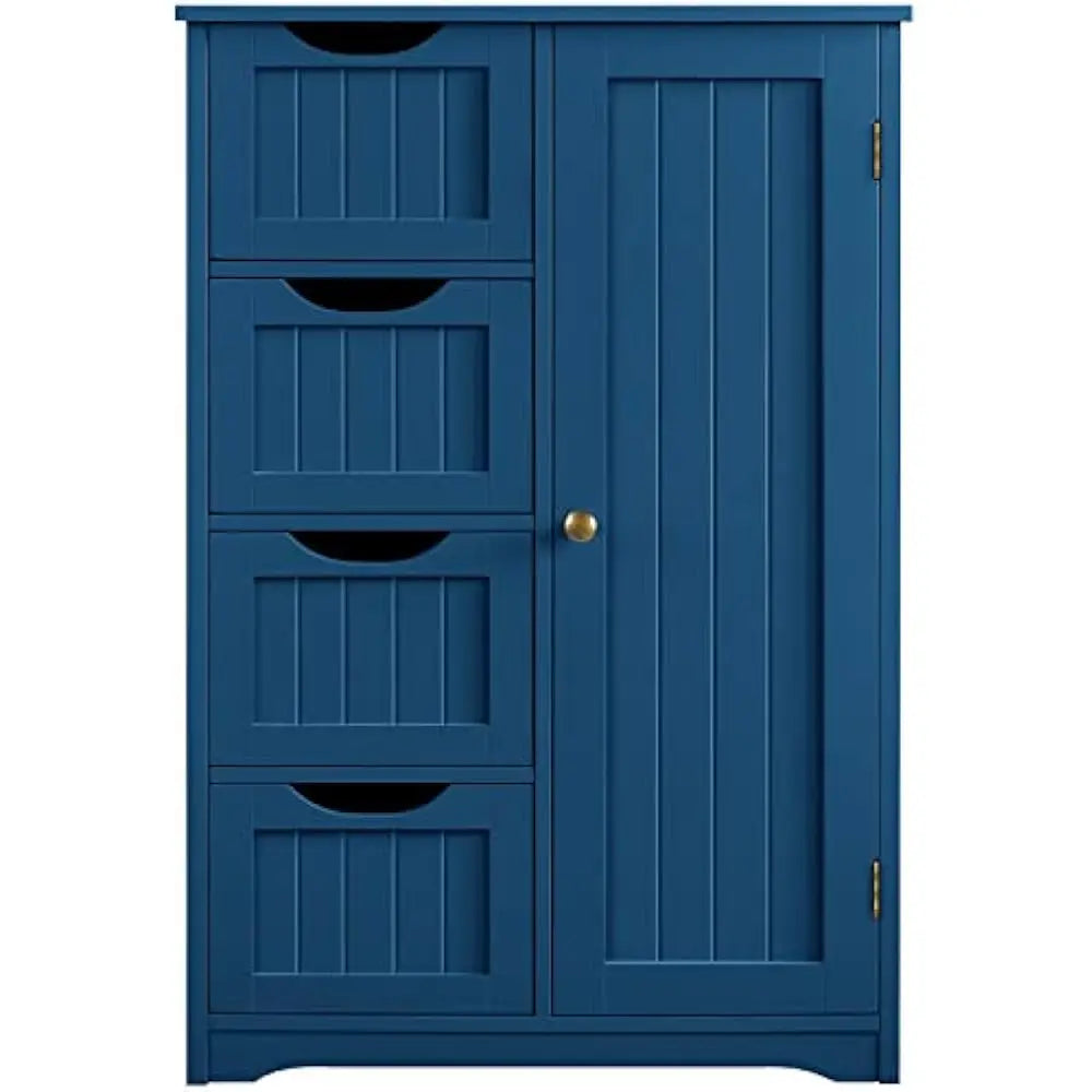 Hign-Concerned Floor Cabinet With Four Drawers And Cupboard