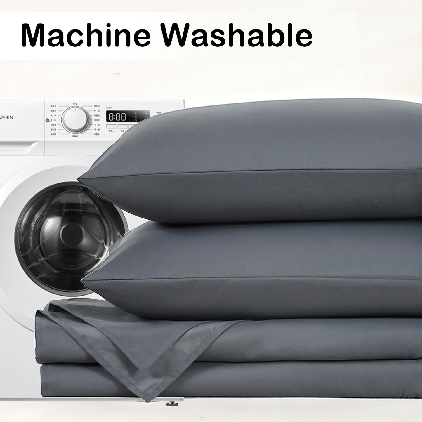 EasYum 100 Percent Polyester Brushed Comfort Bedding Set Soft Durable Easy Care For Cozy Bedroom