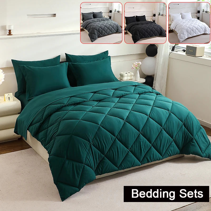 EasYum 100 Percent Polyester Brushed Comfort Bedding Set Soft Durable Easy Care For Cozy Bedroom