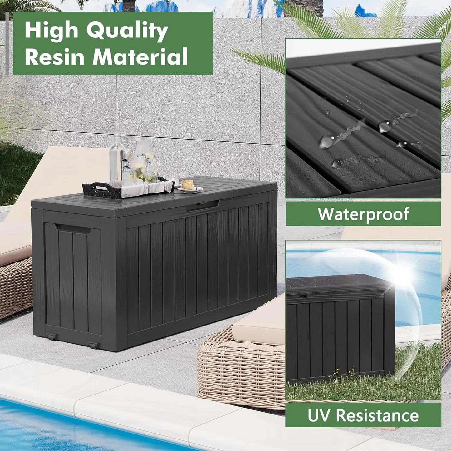 Hign Concerned Outdoor Resin Deck Box Waterproof Storage