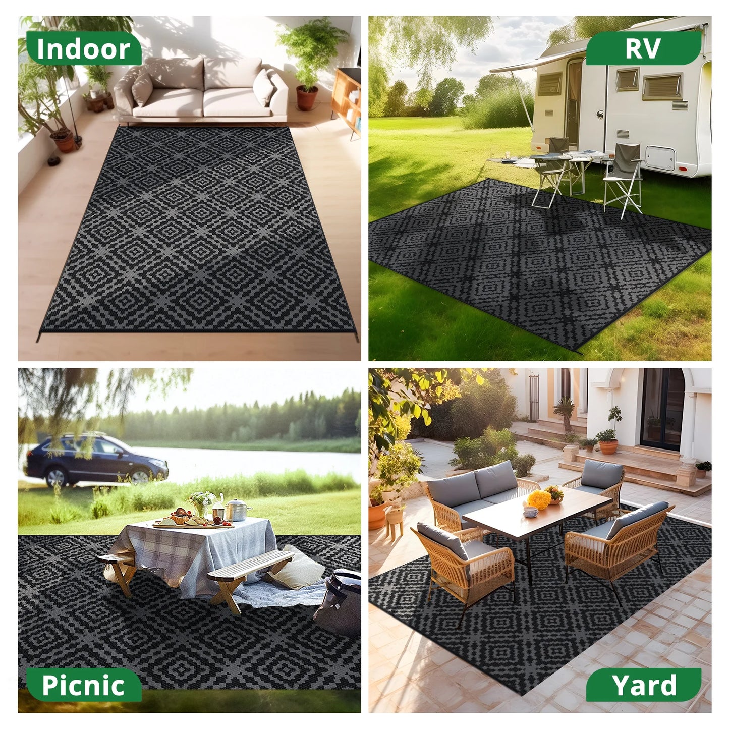 Hign Concerned Outdoor Camping Rug Waterproof Durable Mat