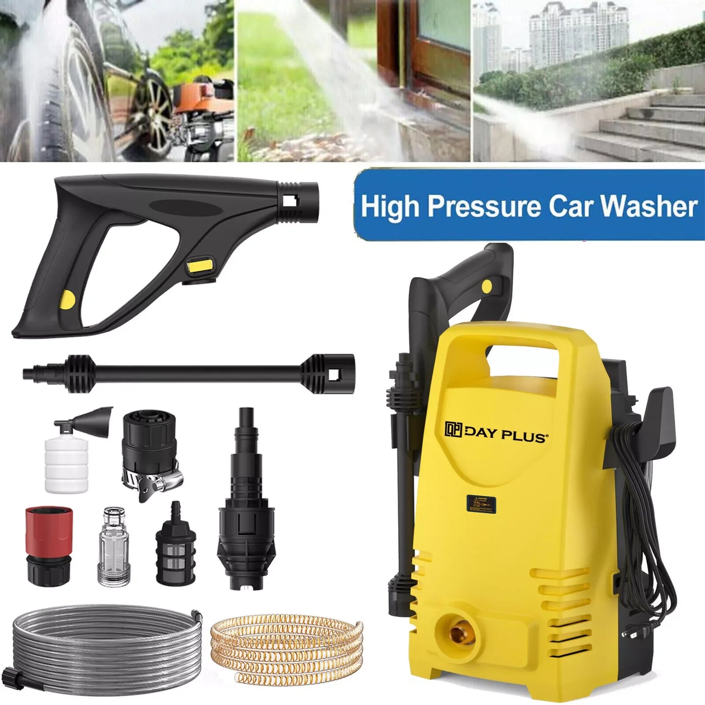 Electric High Pressure Washer 1600W With Adjustable Lance