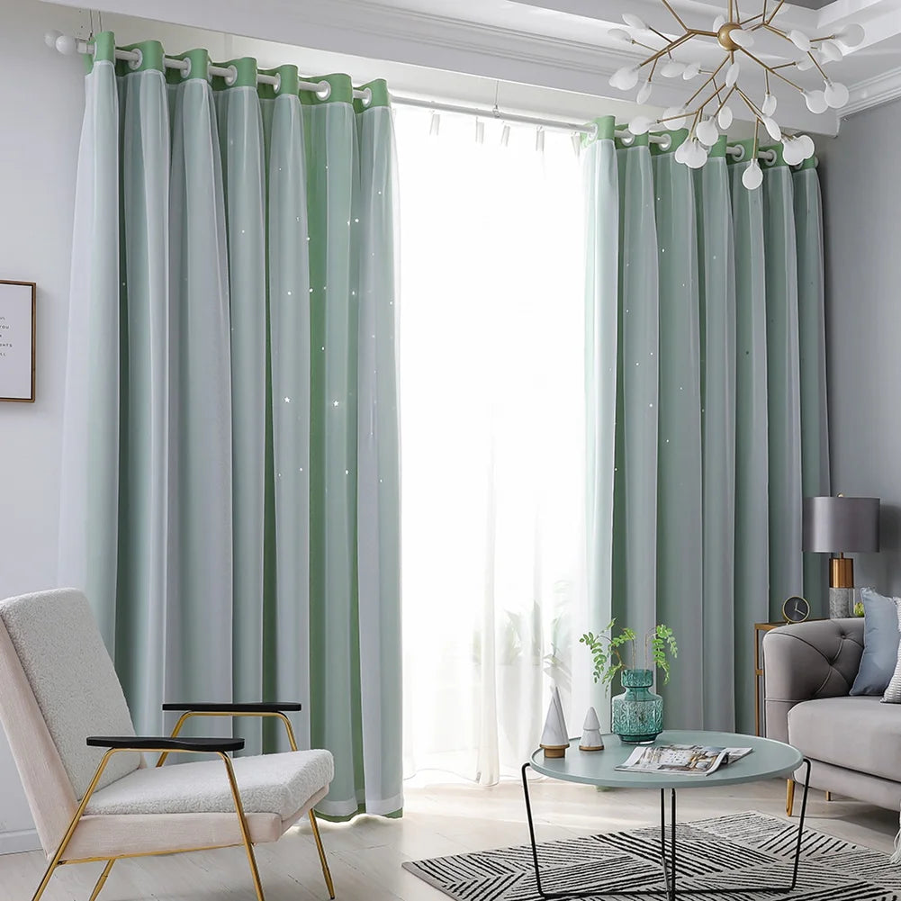 Guangdong Star Curtain Hollow Out Room Darkening Drape