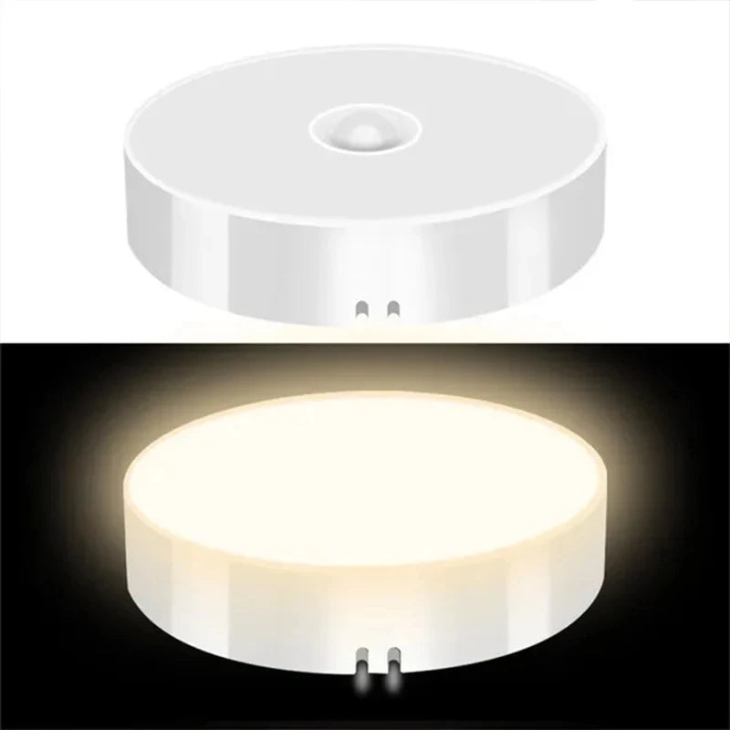 HOMEFISH Motion Sensor LED Night Light USB Rechargeable With Wide 3 To 6 Meter Range And 120 Degree Field Of View