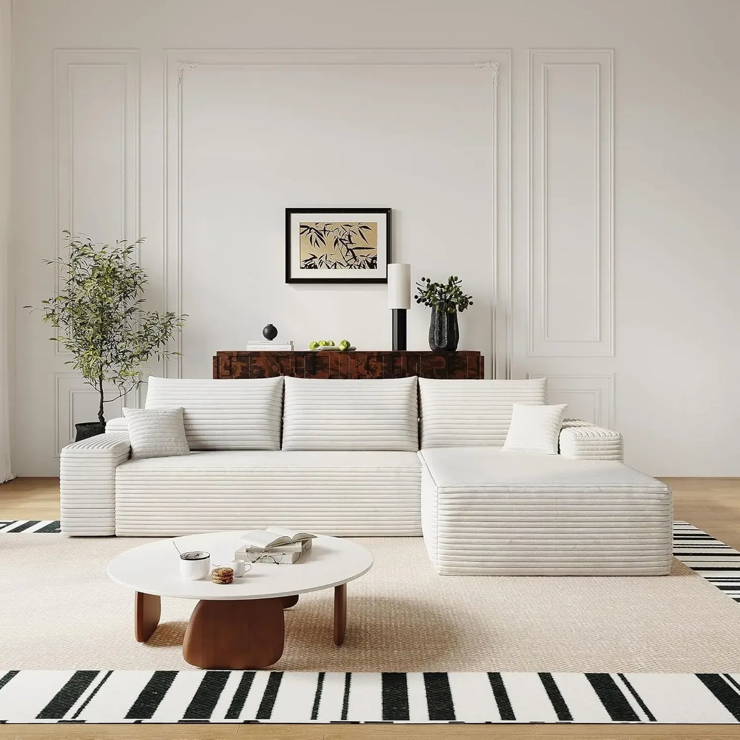 Angduo L Shaped Modular Sectional Sofa For Living Room