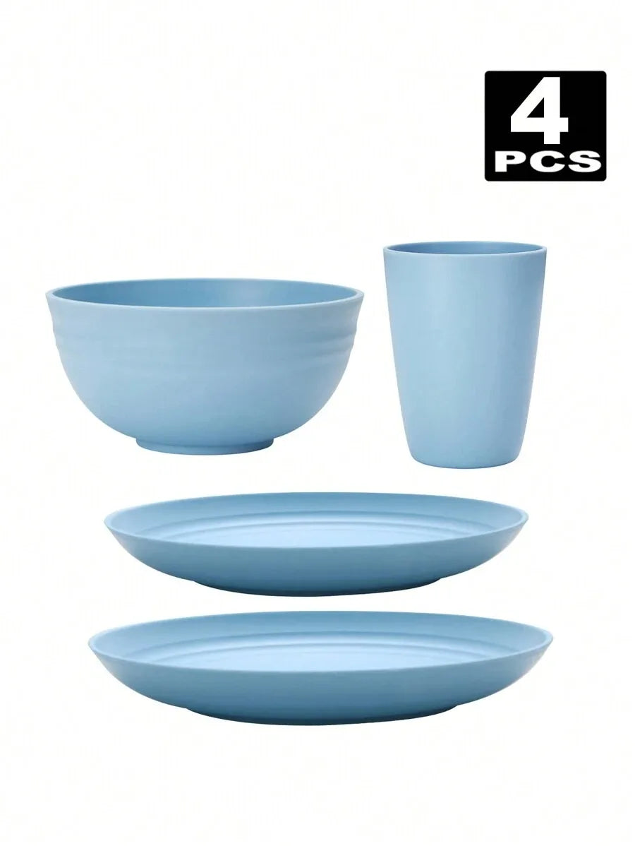 Choice Reusable Plastic Dinnerware Set Plates Bowls Cups