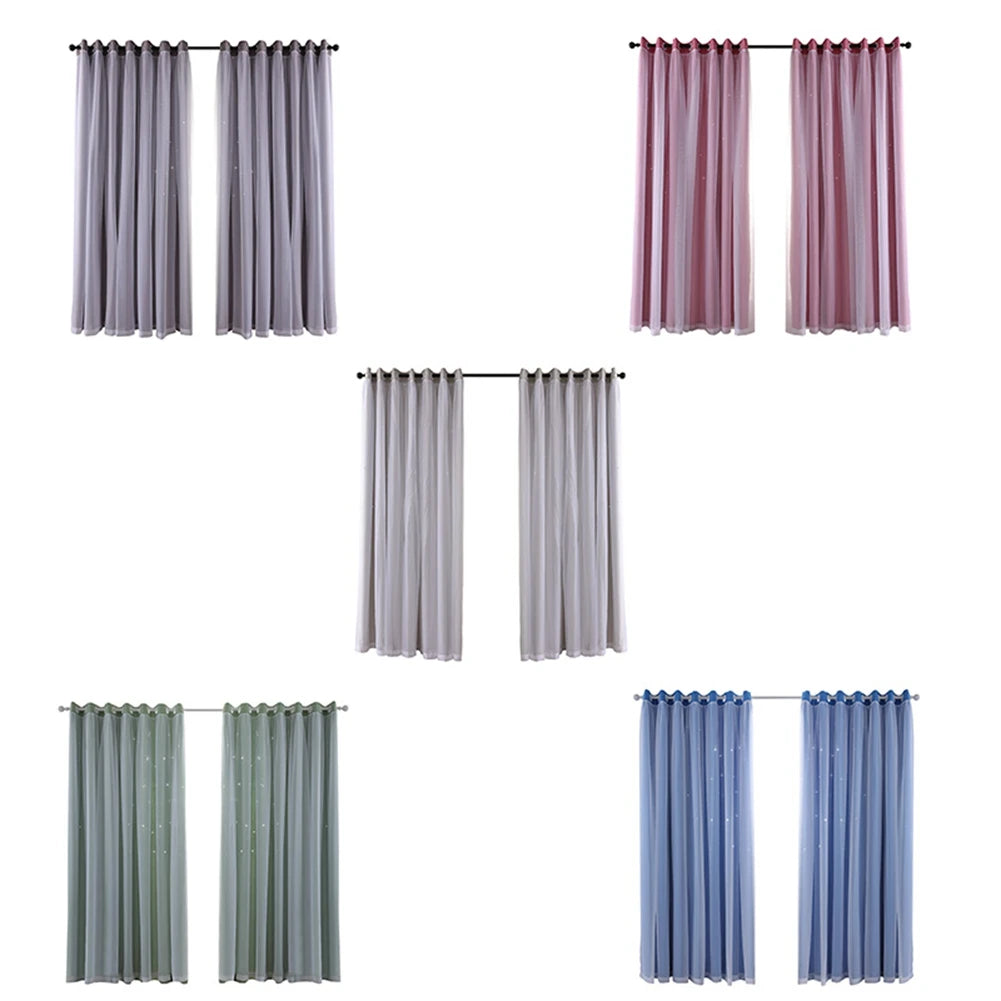 Guangdong Star Curtain Hollow Out Room Darkening Drape