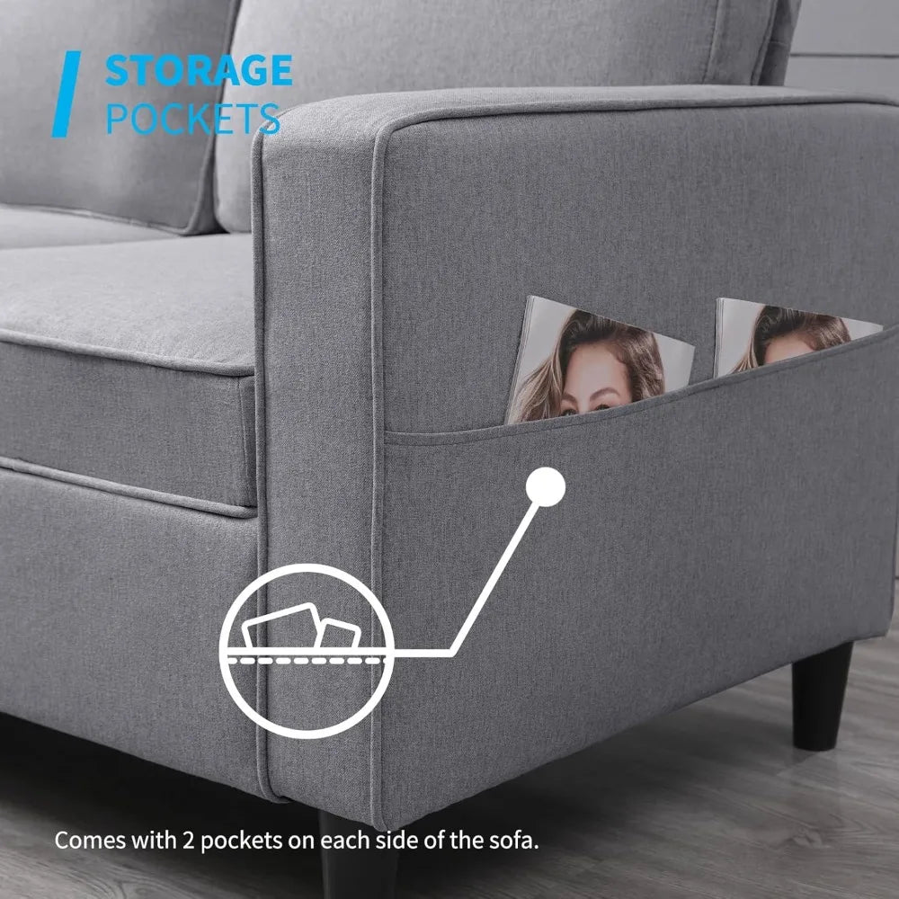 Combination 3 Piece Living Room Sofa Set Deluxe Collection