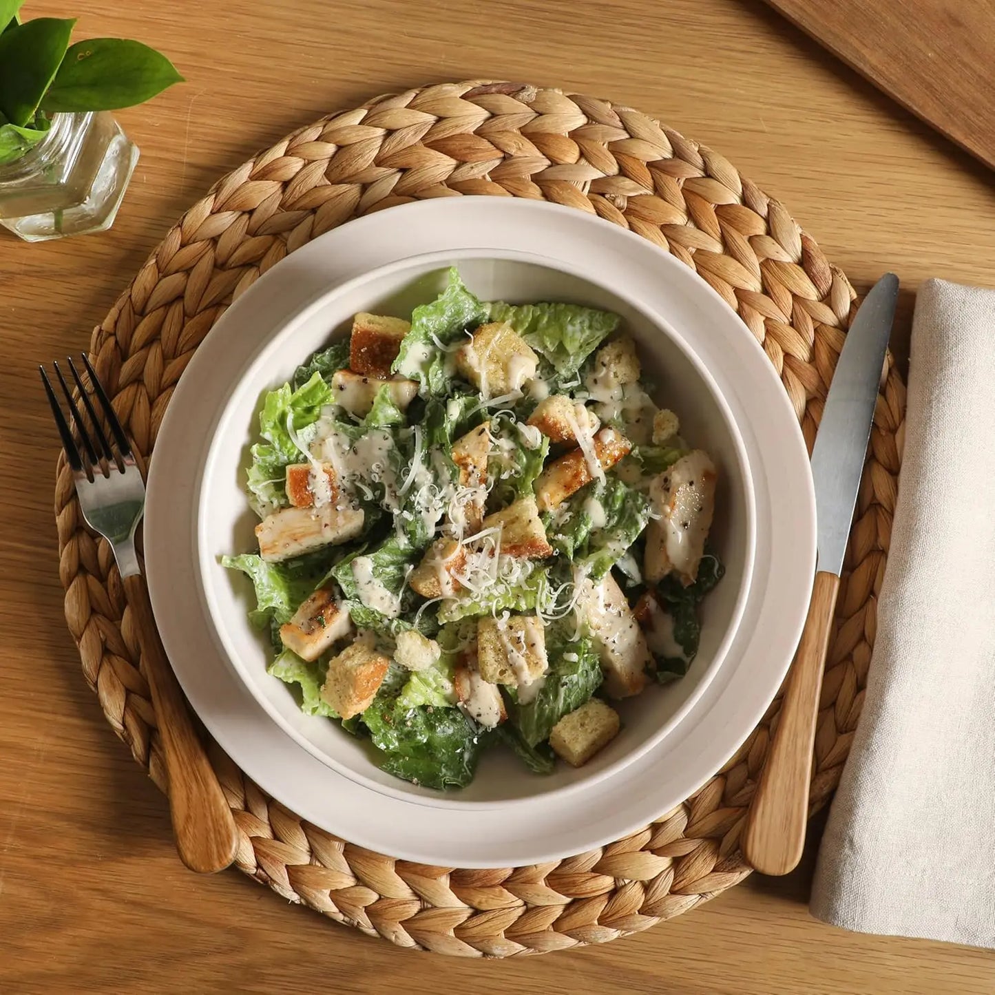 Candy Skies Unbreakable Wheat Straw Melamine Dinnerware Set Four Place Settings Includes Dinner Plates And Cereal Bowls