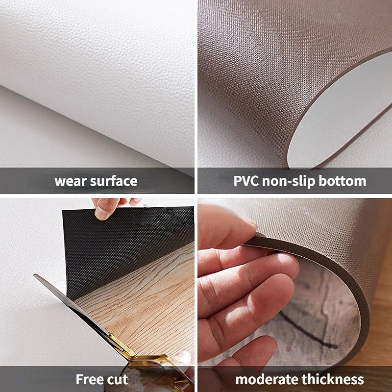 Craft PVC Leather Kitchen Mats Modernist Minimalist Design Waterproof Oilproof Rug for Kitchen