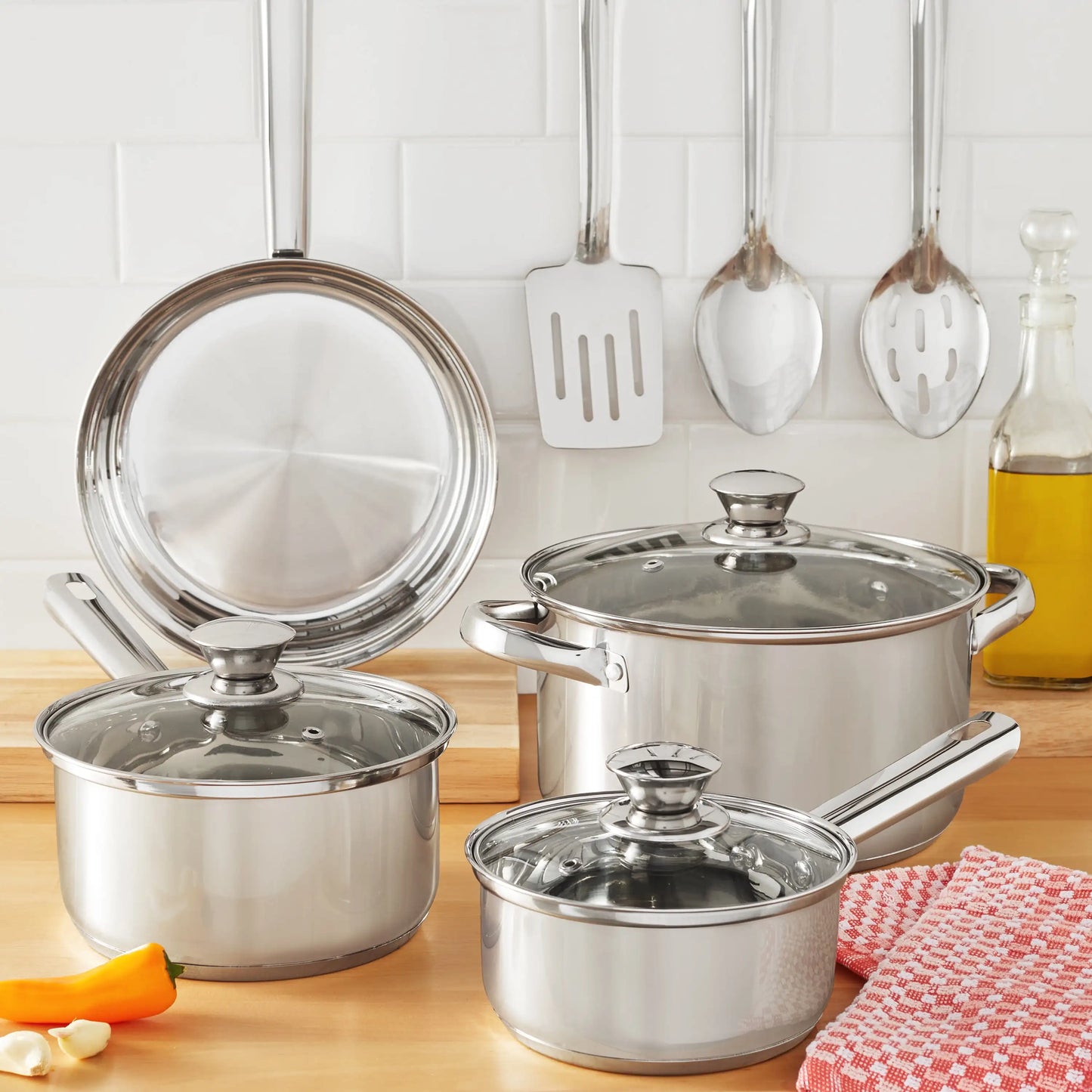 Hign-concerned Nonstick Stainless Steel Cookware Set