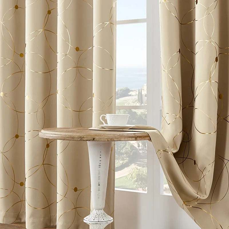Zhejiang Four Piece Grommet Top Curtain Set Noise Reducing Room Darkening Panels