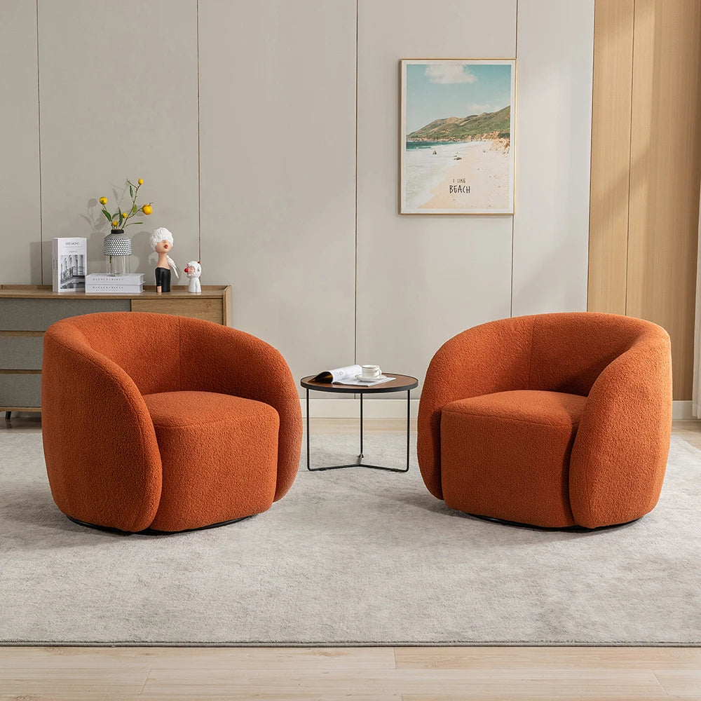 Seynar Velvet 360 Degree Swivel Accent Armchairs Set of Two for Living Room Modern Luxury and Comfort