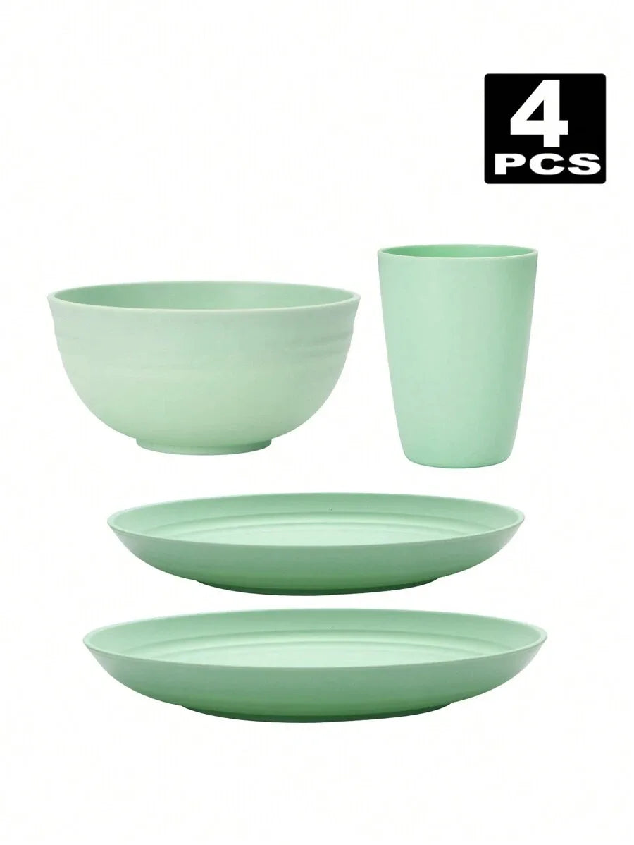 Choice Reusable Plastic Dinnerware Set Plates Bowls Cups
