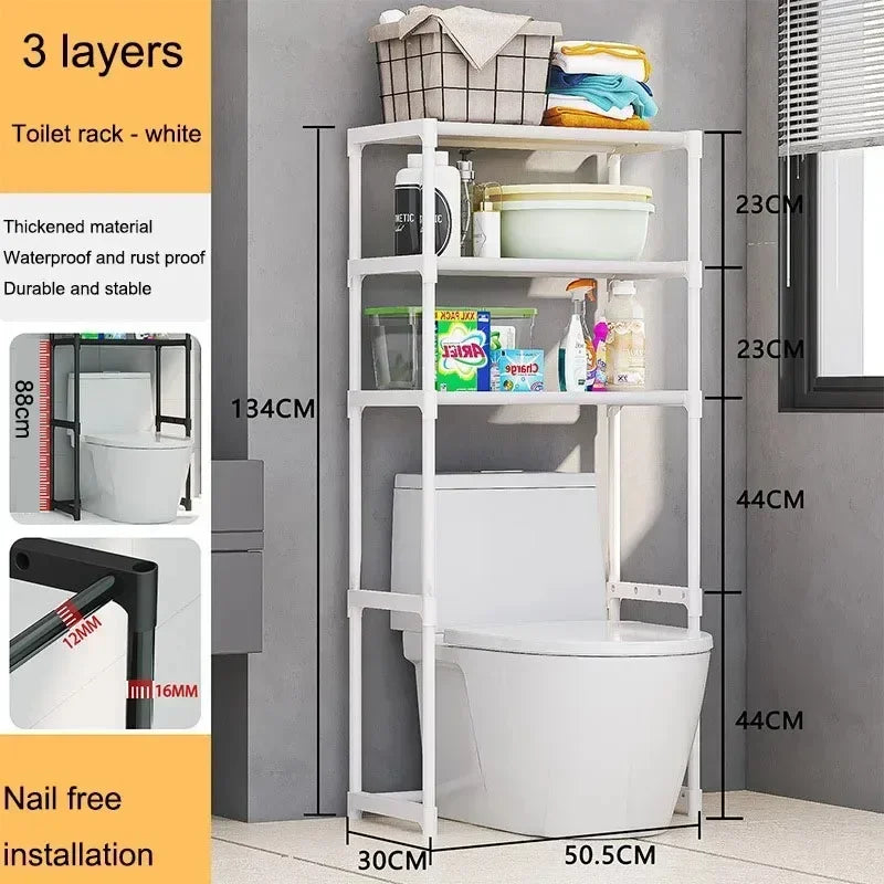 Choice Carbon Steel Bathroom Organizer Shelf Over Toilet