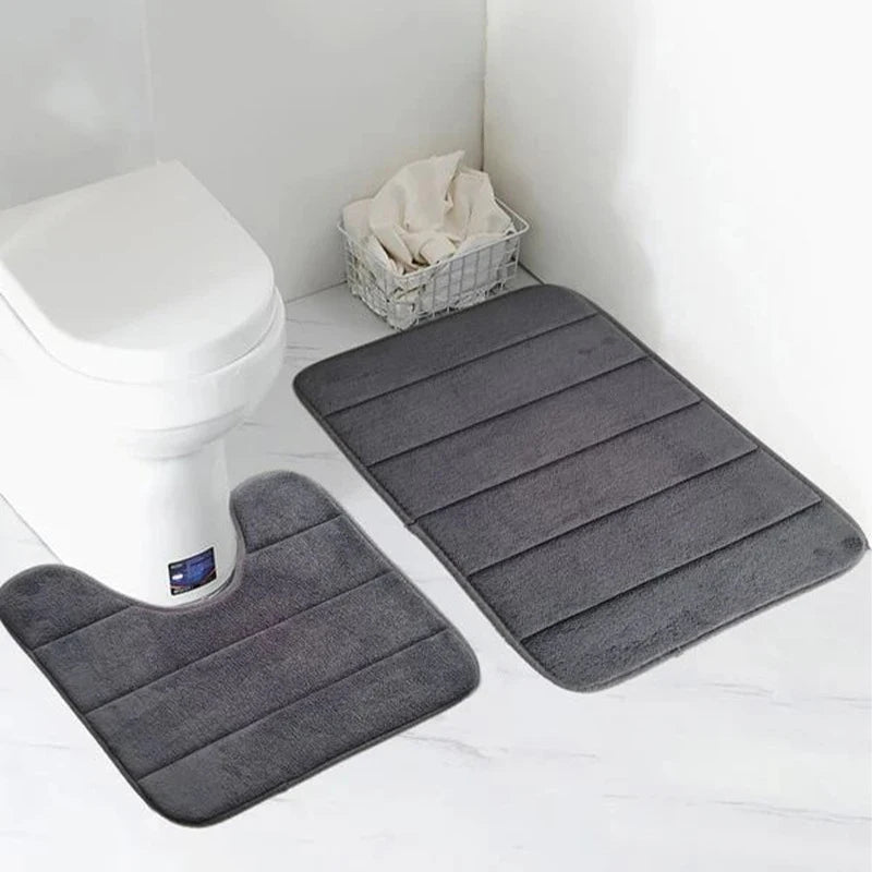 Super Absorbent Bath Rug Set 3 Pieces Non Slip Mats