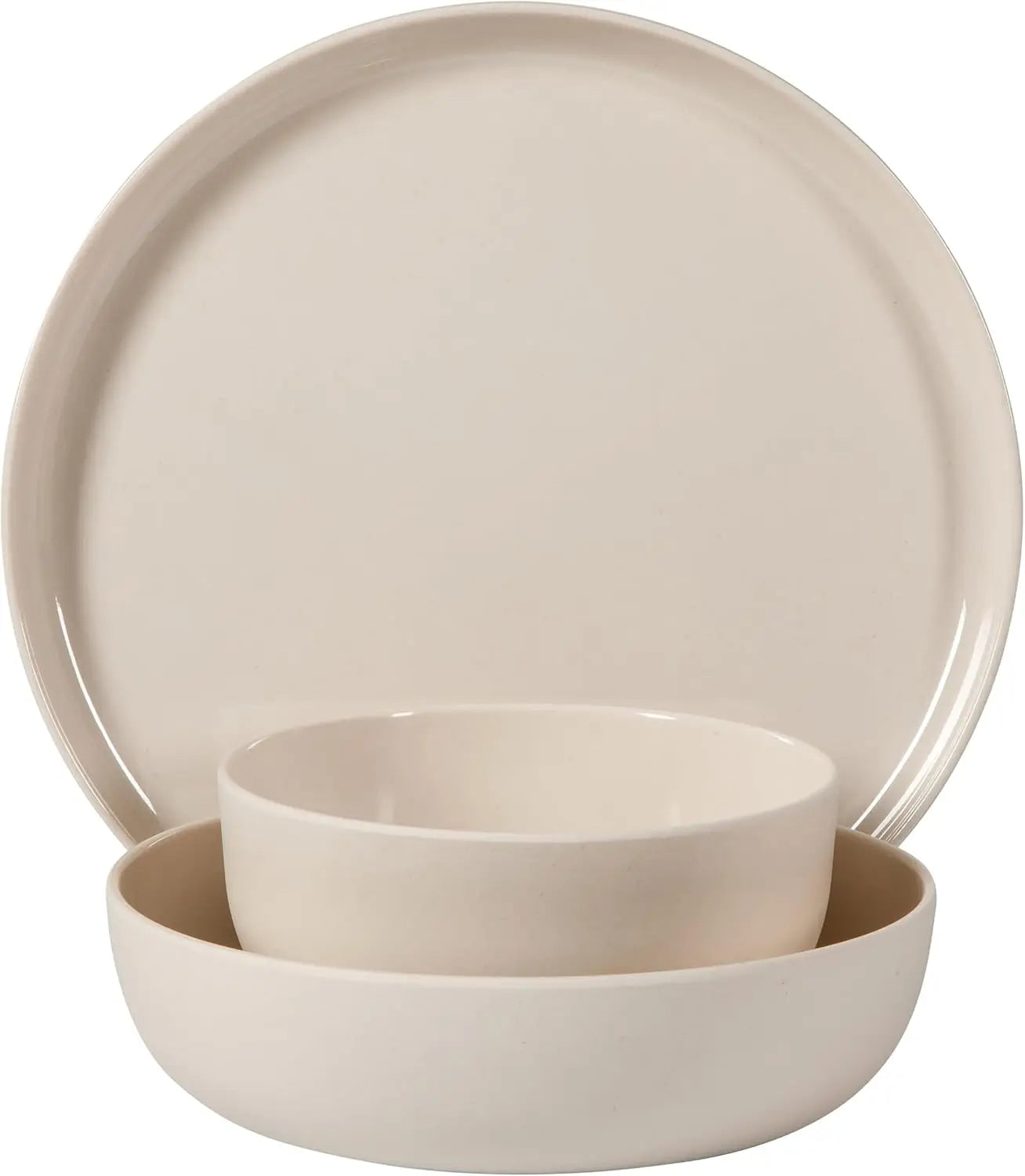 Candy Skies Unbreakable Wheat Straw Melamine Dinnerware Set Four Place Settings Includes Dinner Plates And Cereal Bowls