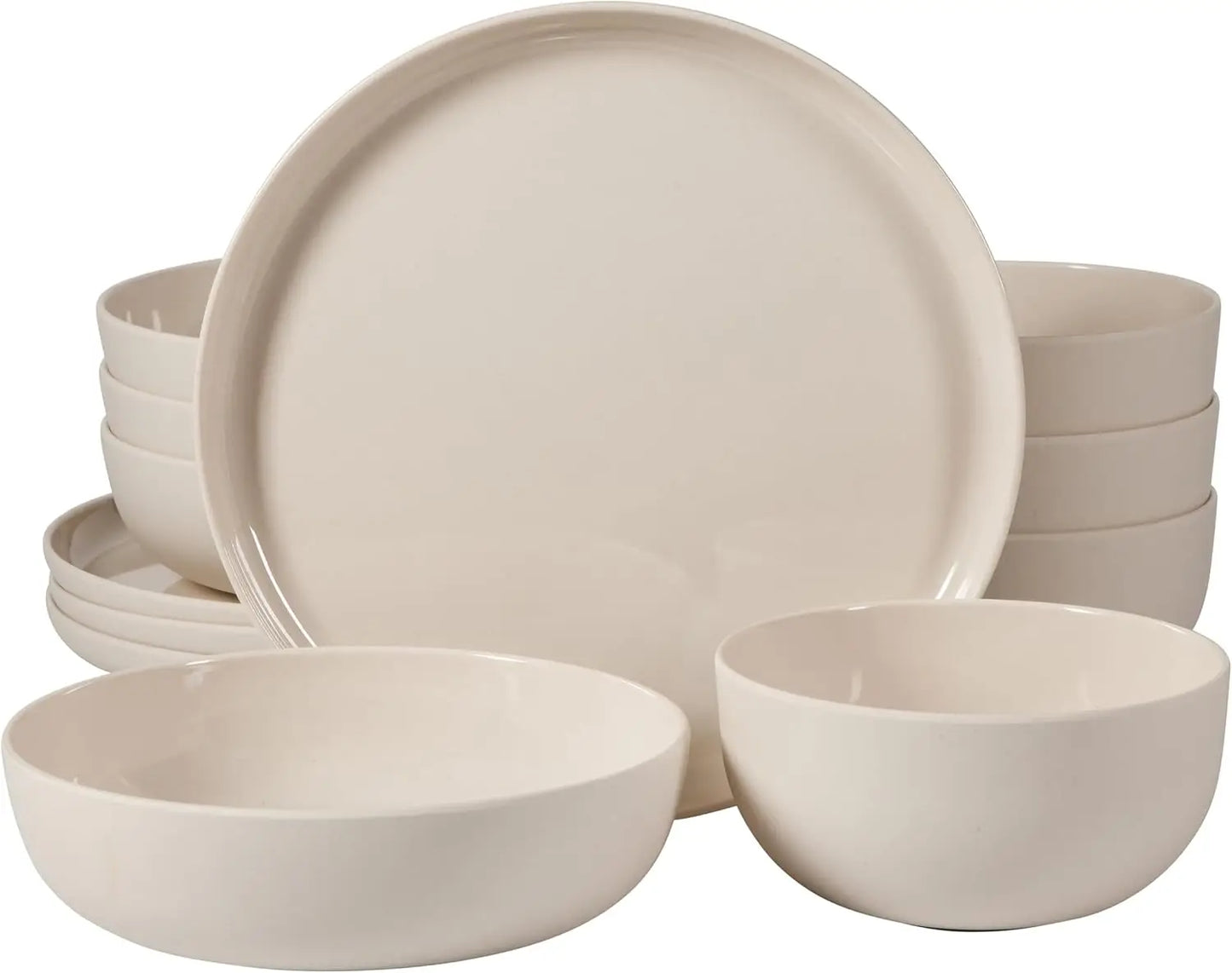 Candy Skies Unbreakable Wheat Straw Melamine Dinnerware Set Four Place Settings Includes Dinner Plates And Cereal Bowls